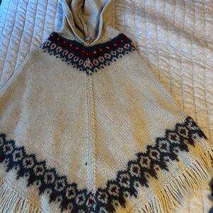 J. Crew Hooded Knit Poncho